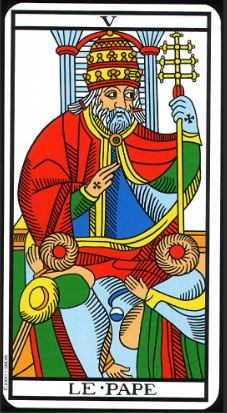 Tarot de Marseille Le Pape, le Hierophante