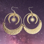 boucles d'oreilles cuivre Lune